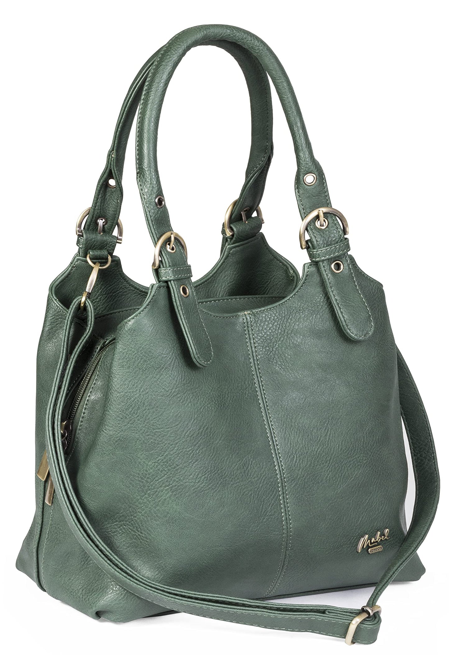 Amelia - Large Vegan Leather Shoulder Tote with Zip Closure & Spacious Organised Interior