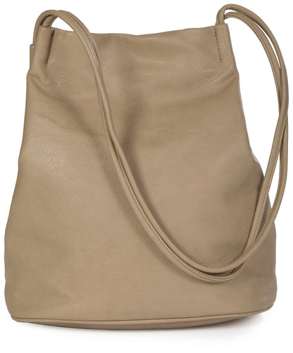 Delilah – Medium Vegan Leather Hobo Shoulder Bag with Pockets