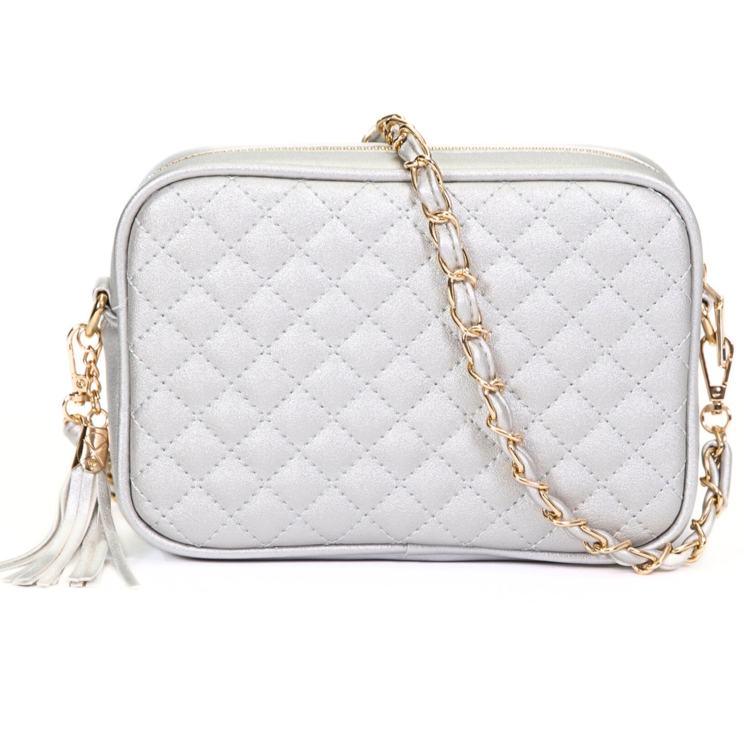 Mia - Vegan Leather Quilted Small Crossbody Bag with Adjustable Strap & Zip