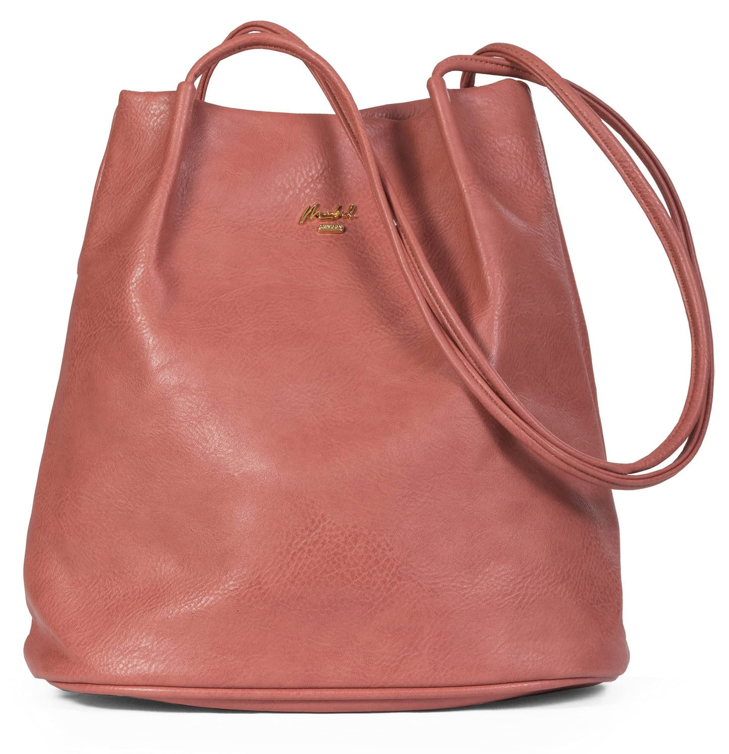 Delilah - Vegan Leather Medium Hobo Shoulder Bag with Pockets & Magnetic Closure