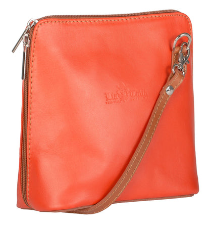 Abby - Genuine Italian Leather Multicoloured Small Crossbody Bag Handmade in Florence Tuscany