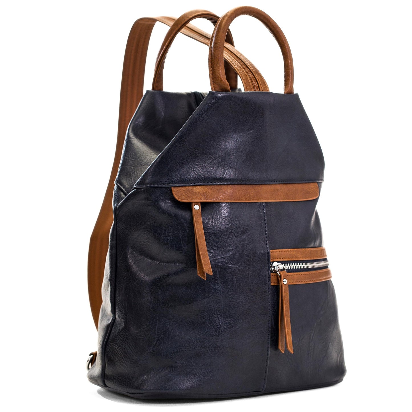 Faye - Contrasting Colour Convertible Backpack to Monostrap Slingbag