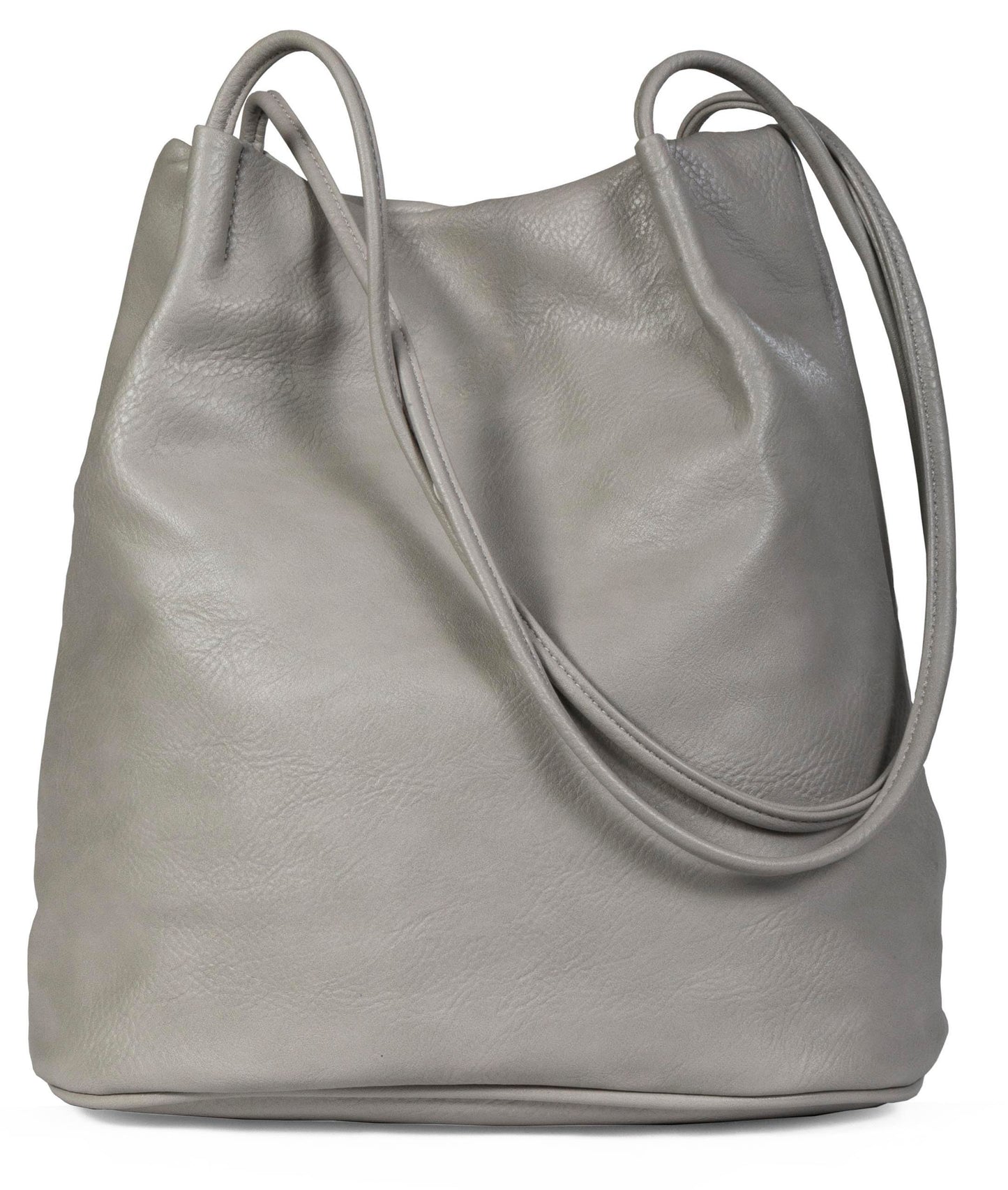 Delilah - Vegan Leather Medium Hobo Shoulder Bag with Pockets & Magnetic Closure