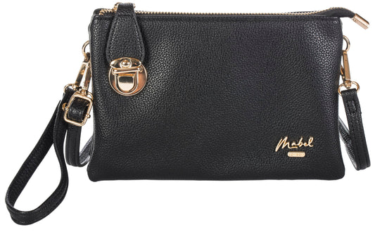 Renee - Vegan Leather Clutch Bag with Detachable Strap & Smart Interior