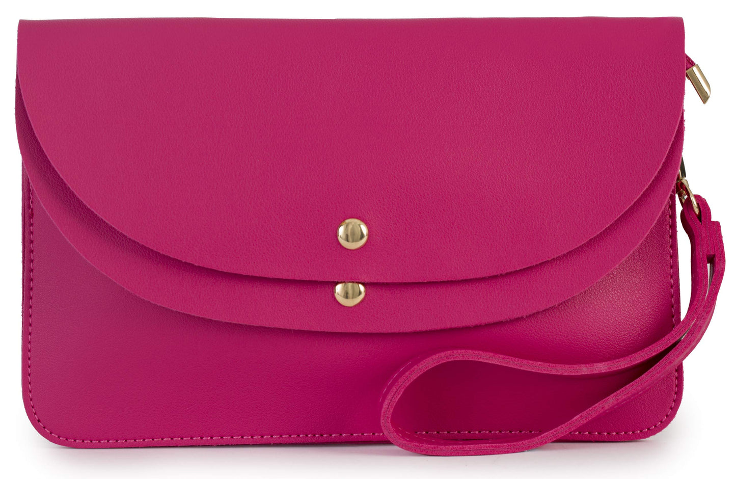 Lilly - Small 3-in-1 Vegan Leather Wristlet Clutch Crossbody Bag with Silver Hardware