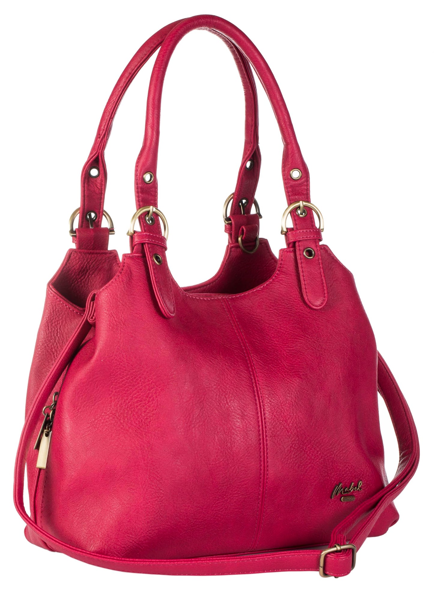 Amelia - Large Vegan Leather Shoulder Tote with Zip Closure & Spacious Organised Interior