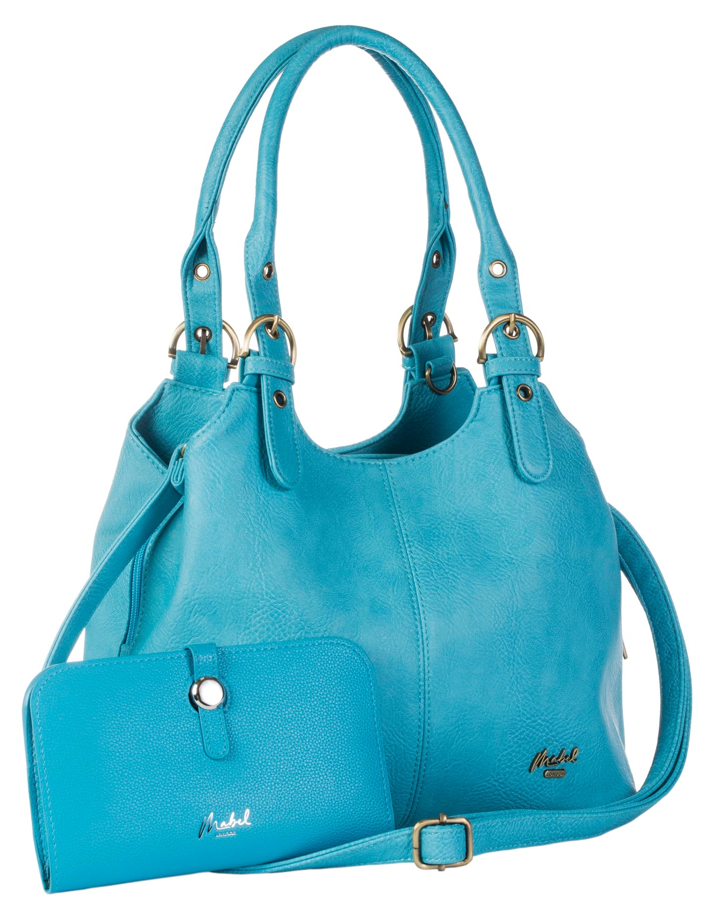 Amelia Ada - Vegan Leather Shoulder Handbag & RFID-Blocking Purse Wallet Set for Women