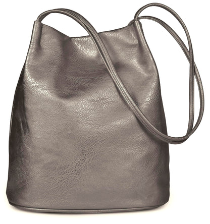 Delilah – Medium Vegan Leather Hobo Shoulder Bag with Pockets