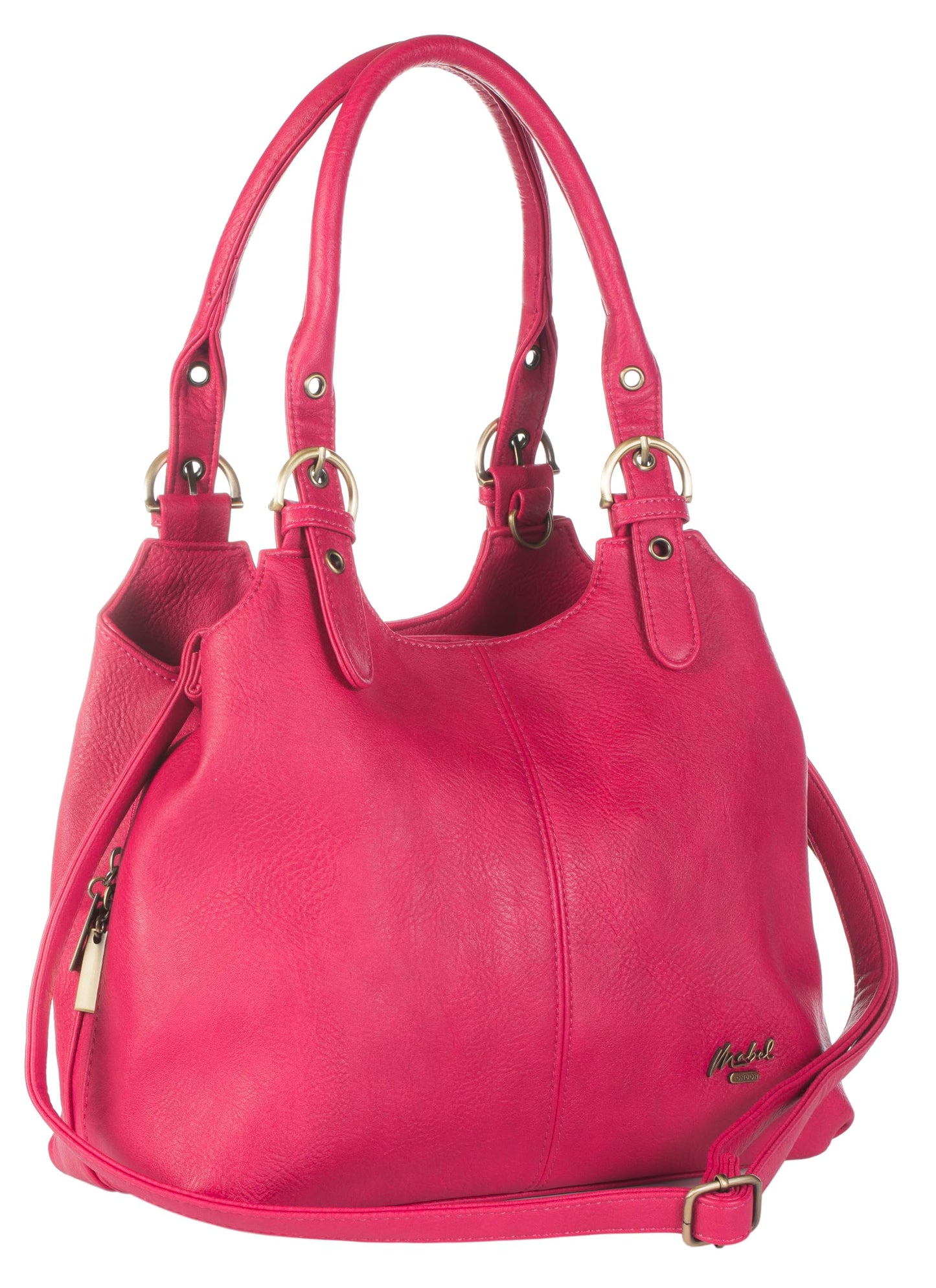 Amelia - Large Vegan Leather Shoulder Tote with Zip Closure & Spacious Organised Interior