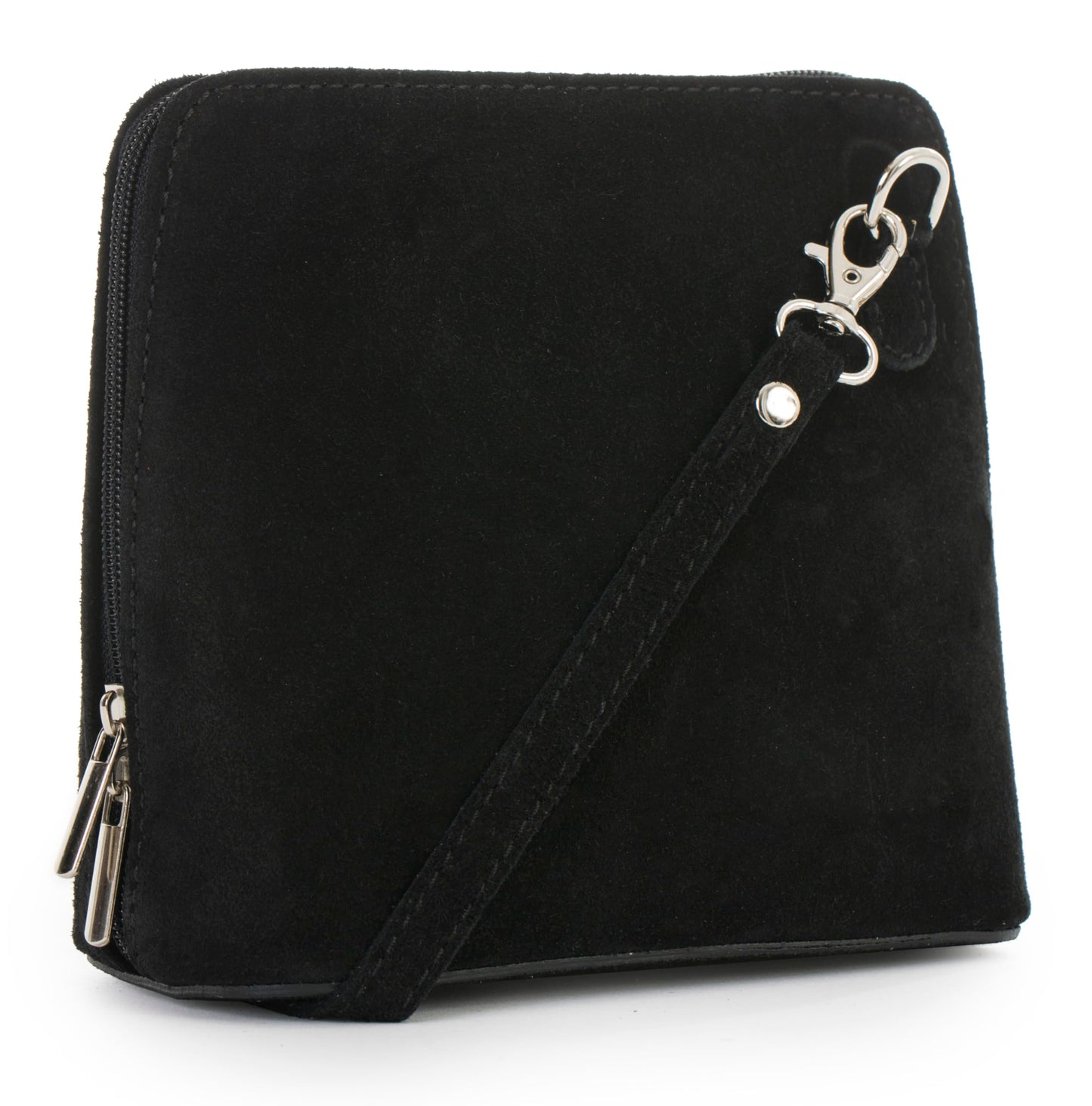 Abby - Genuine Italian Suede Leather Small Crossbody Bag Handmade in Florence Tuscany