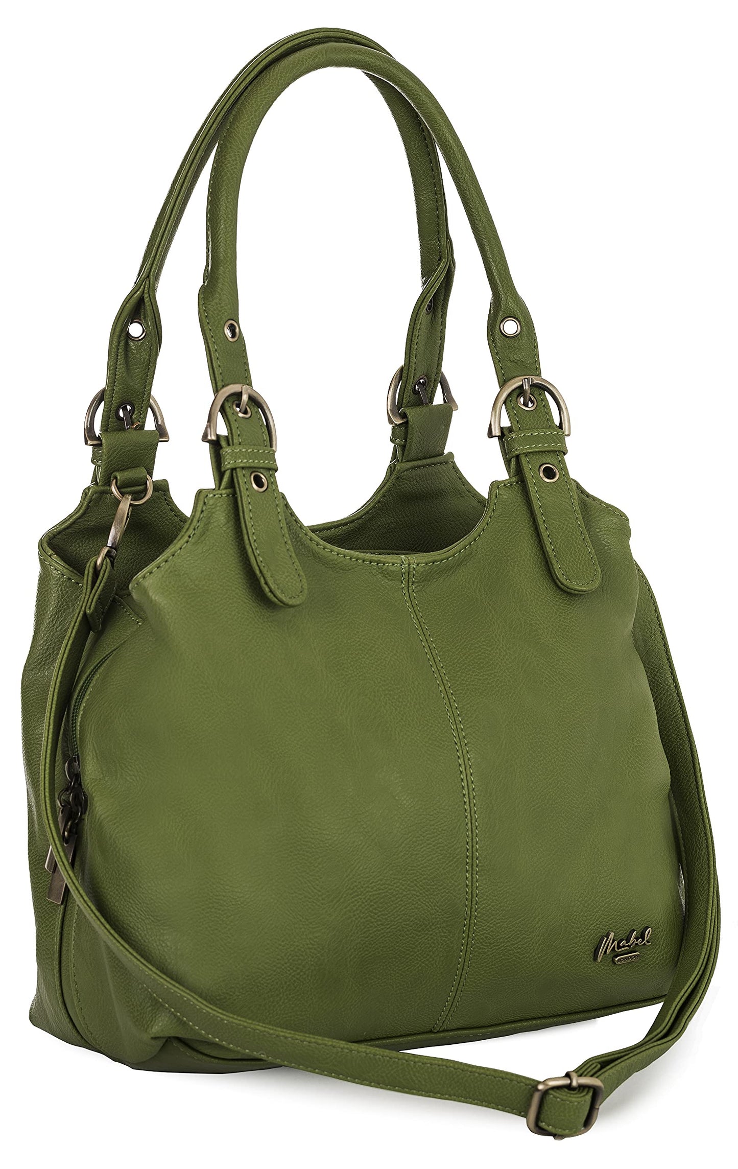 Amelia - Large Vegan Leather Shoulder Tote with Zip Closure & Spacious Organised Interior