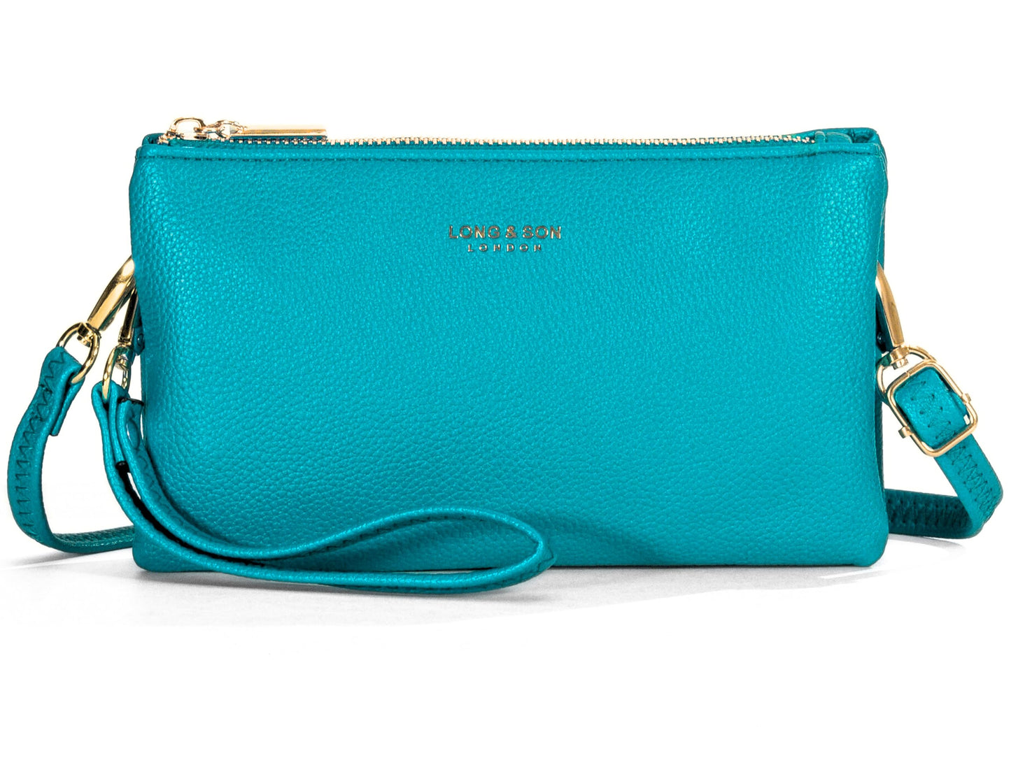 Ann - Small Vegan Leather Mini Crossbody Pouch Purse with Zip Closure & Strap