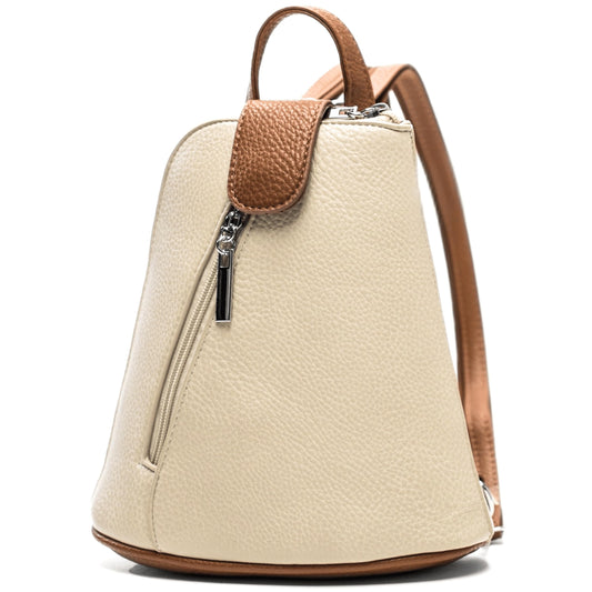Charlotte - Small Convertible Vegan Leather Mini Backpack with Crossbody Option