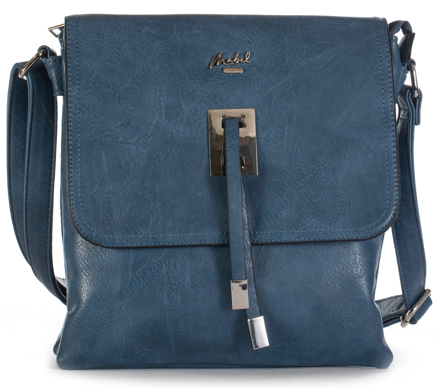 Zeta - Vegan Leather Medium Crossbody Bag with Zip Closure & Organised Interior