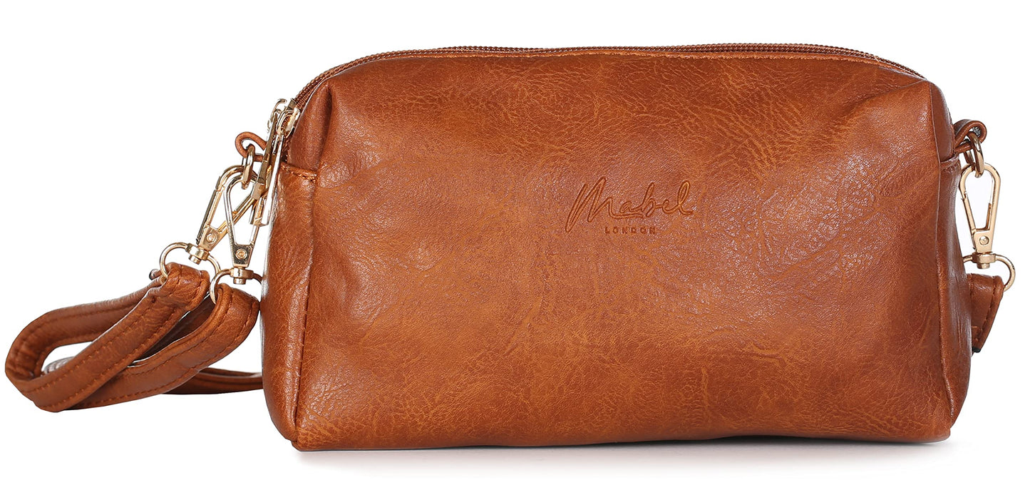 Dara - Vegan Leather Mini Shoulder & Crossbody Bag with Back Zip Pocket