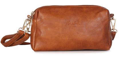 Dara - Vegan Leather Mini Shoulder & Crossbody Bag with Back Zip Pocket