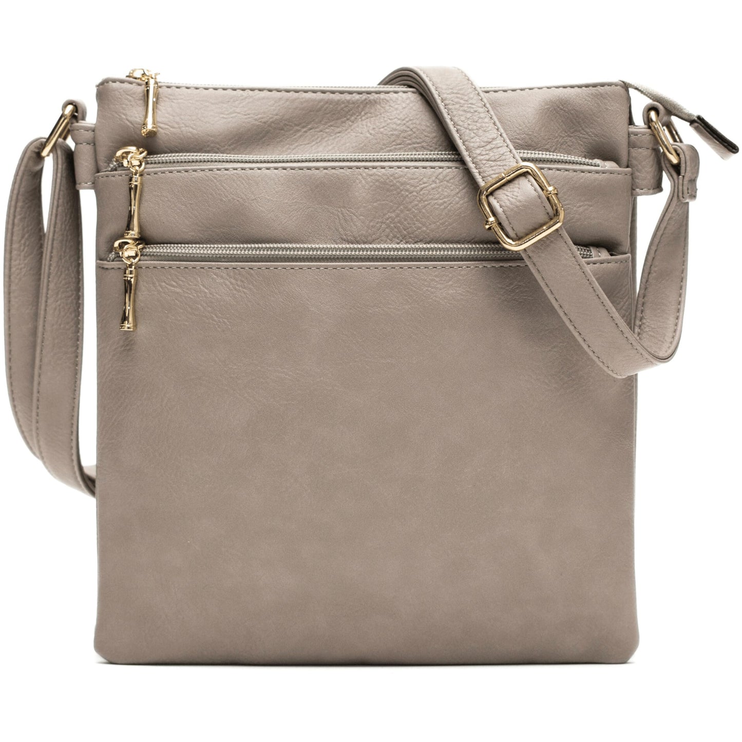 Jayden - Large Vegan Leather Shoulder Tote Bag with Zip Closure & Organised Interior