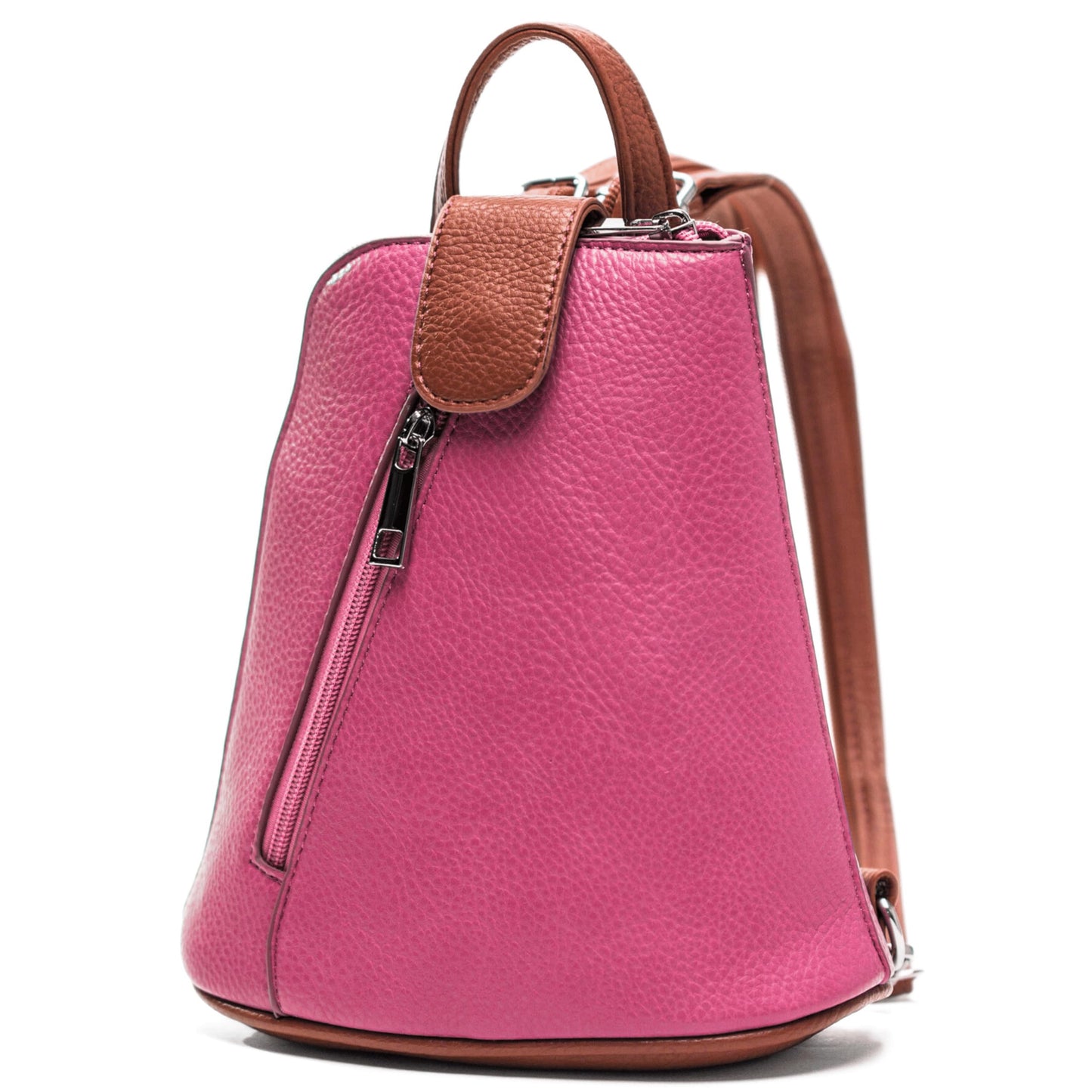 Charlotte - Small Convertible Vegan Leather Mini Backpack with Crossbody Option
