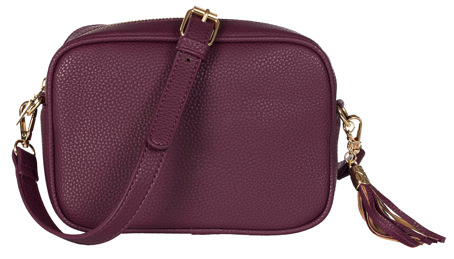 Ki - Small Vegan Leather Crossbody Shoulder Bag with Compact Design & Zip Pocket