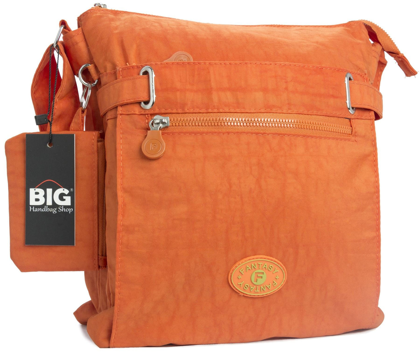 Lydia - Lightweight Fabric Medium Crossbody Shoulder Bag with Multi Compartments