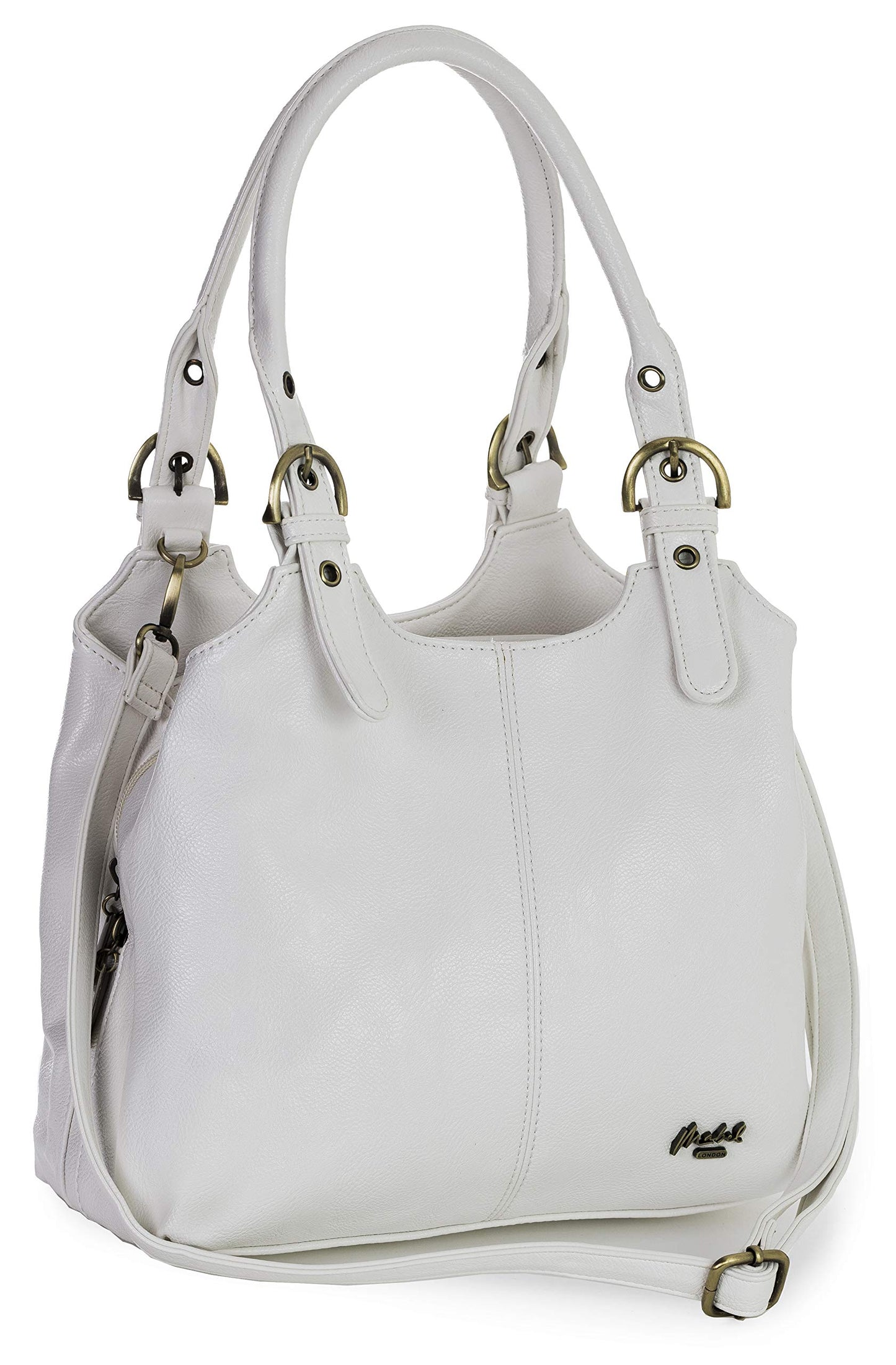 Amelia - Large Vegan Leather Shoulder Tote with Zip Closure & Spacious Organised Interior
