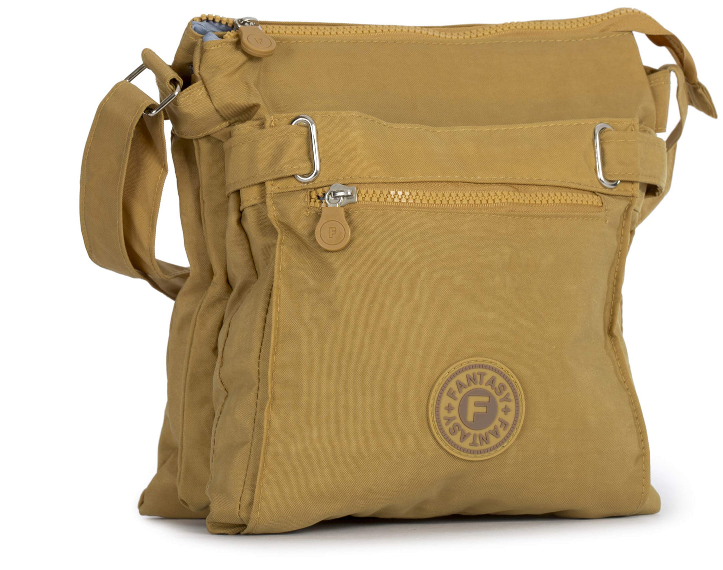 Lydia - Lightweight Fabric Medium Crossbody Shoulder Bag with Multi Compartments