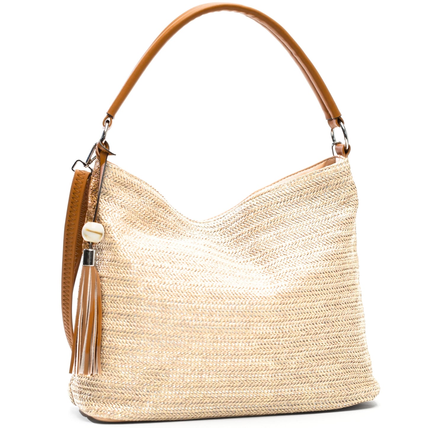 Aspen - Vegan Leather Medium Shoulder Crossbody Bag with Top Handle & Strap