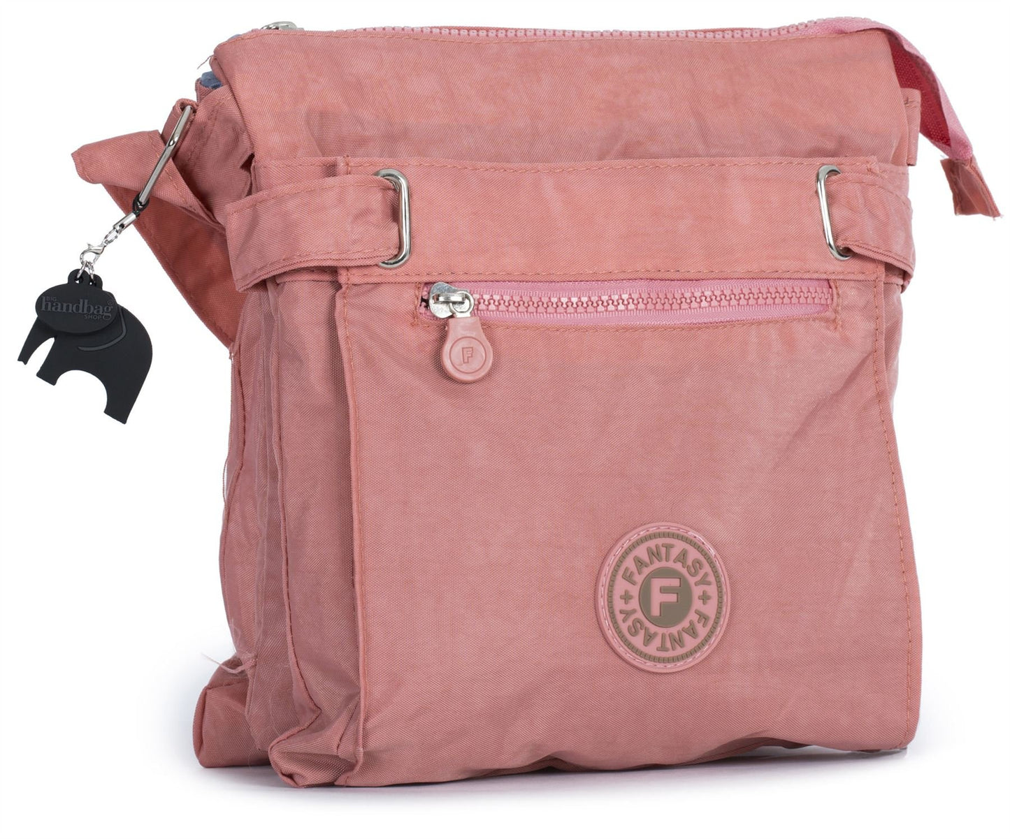 Lydia - Lightweight Fabric Medium Crossbody Shoulder Bag with Multi Compartments