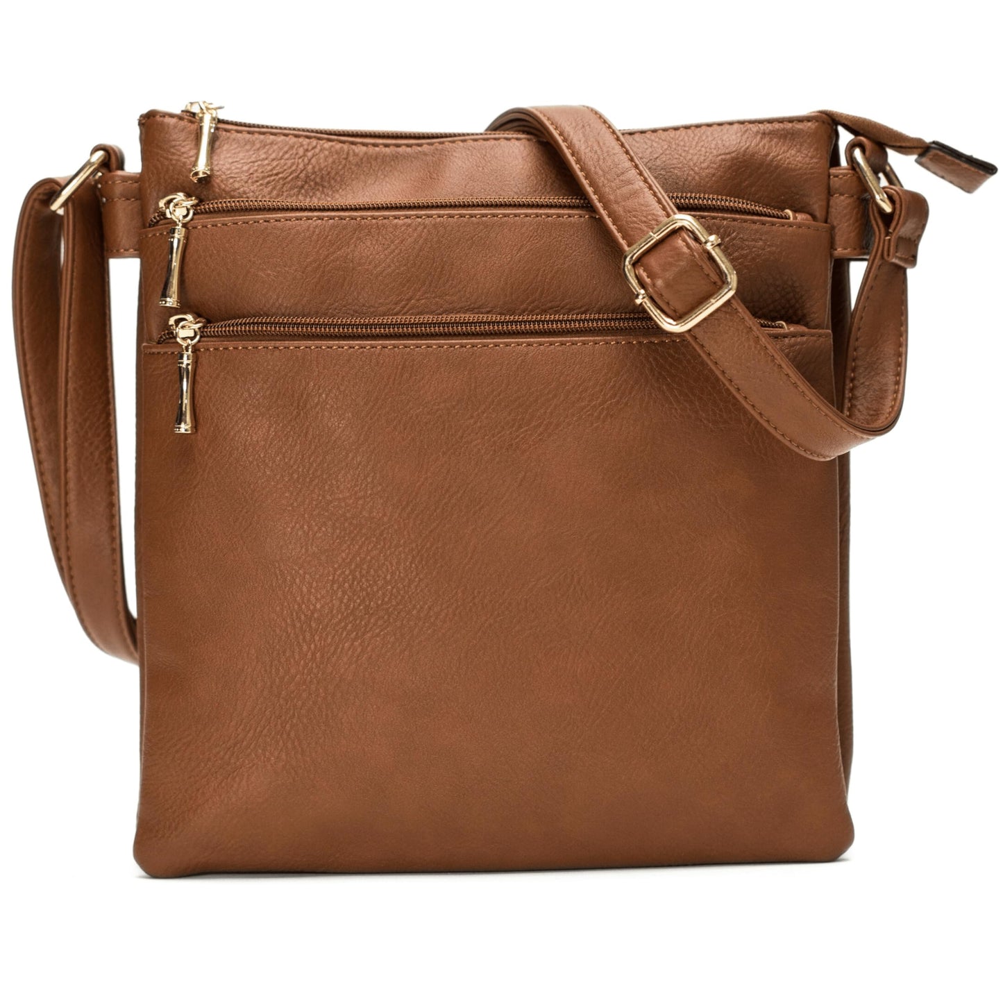 Jayden - Large Vegan Leather Shoulder Tote Bag with Zip Closure & Organised Interior