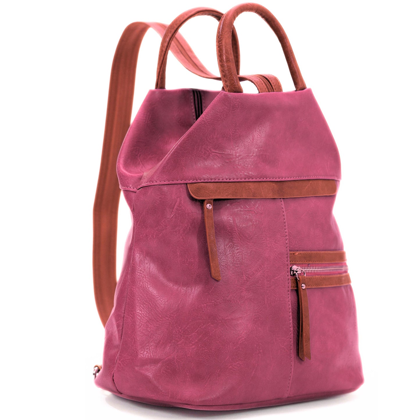 Faye - Contrasting Colour Convertible Backpack to Monostrap Slingbag