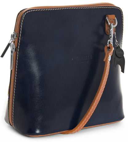 Abby - Genuine Italian Leather Multicoloured Small Crossbody Bag Handmade in Florence Tuscany