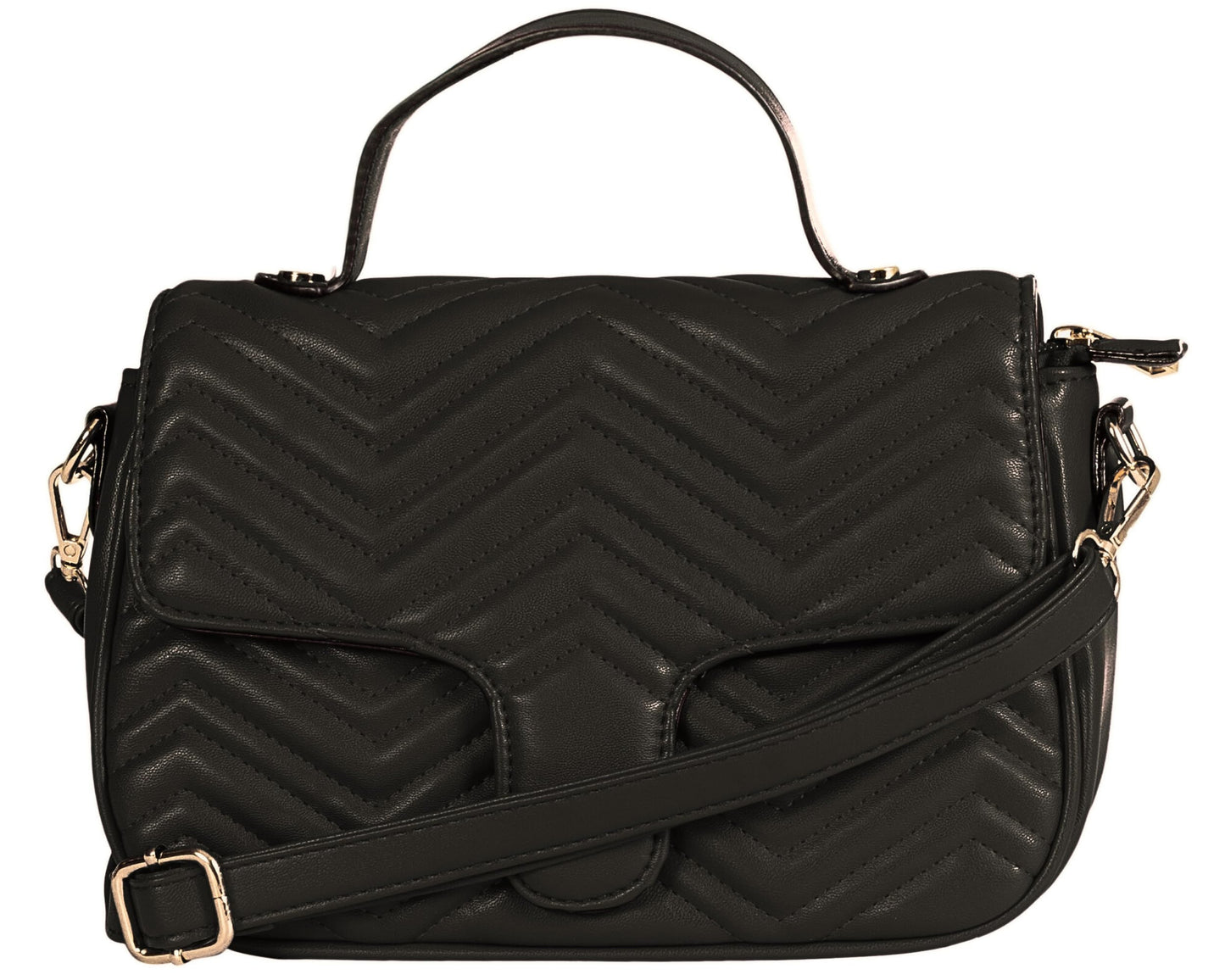 Kiki - Vegan Leather Small Crossbody Bag with Tassel Trim & Flap Zip Closure
