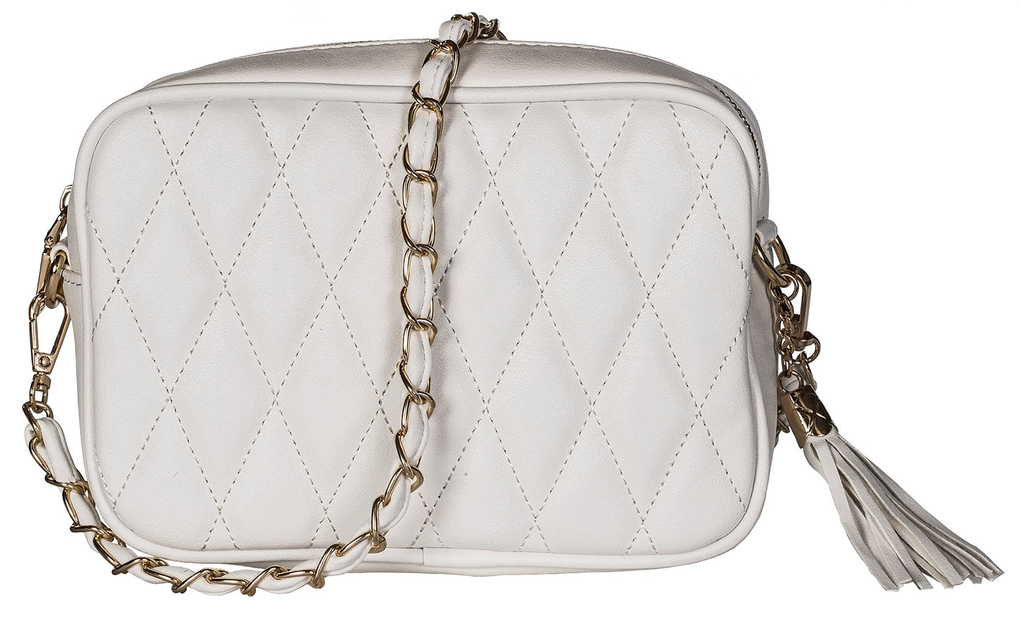 El - Small Vegan Leather Crossbody Shoulder Bag with Compact Design & Zip Closure