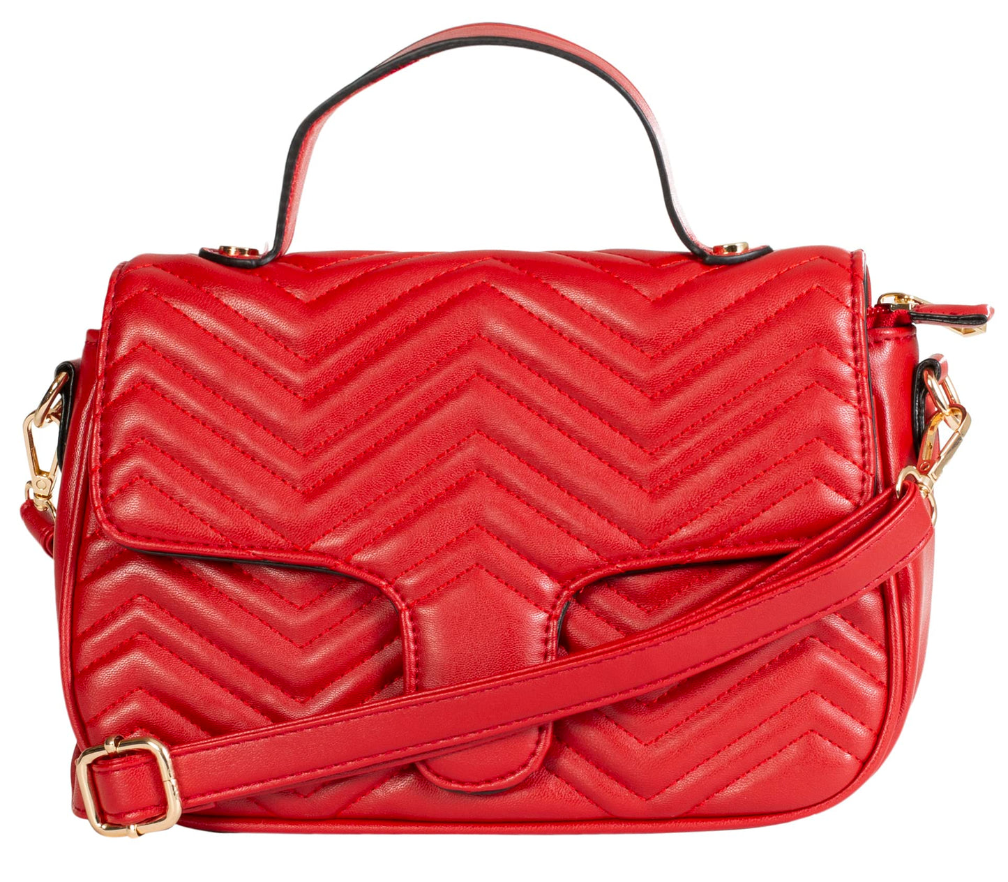 Kiki - Vegan Leather Small Crossbody Bag with Tassel Trim & Flap Zip Closure