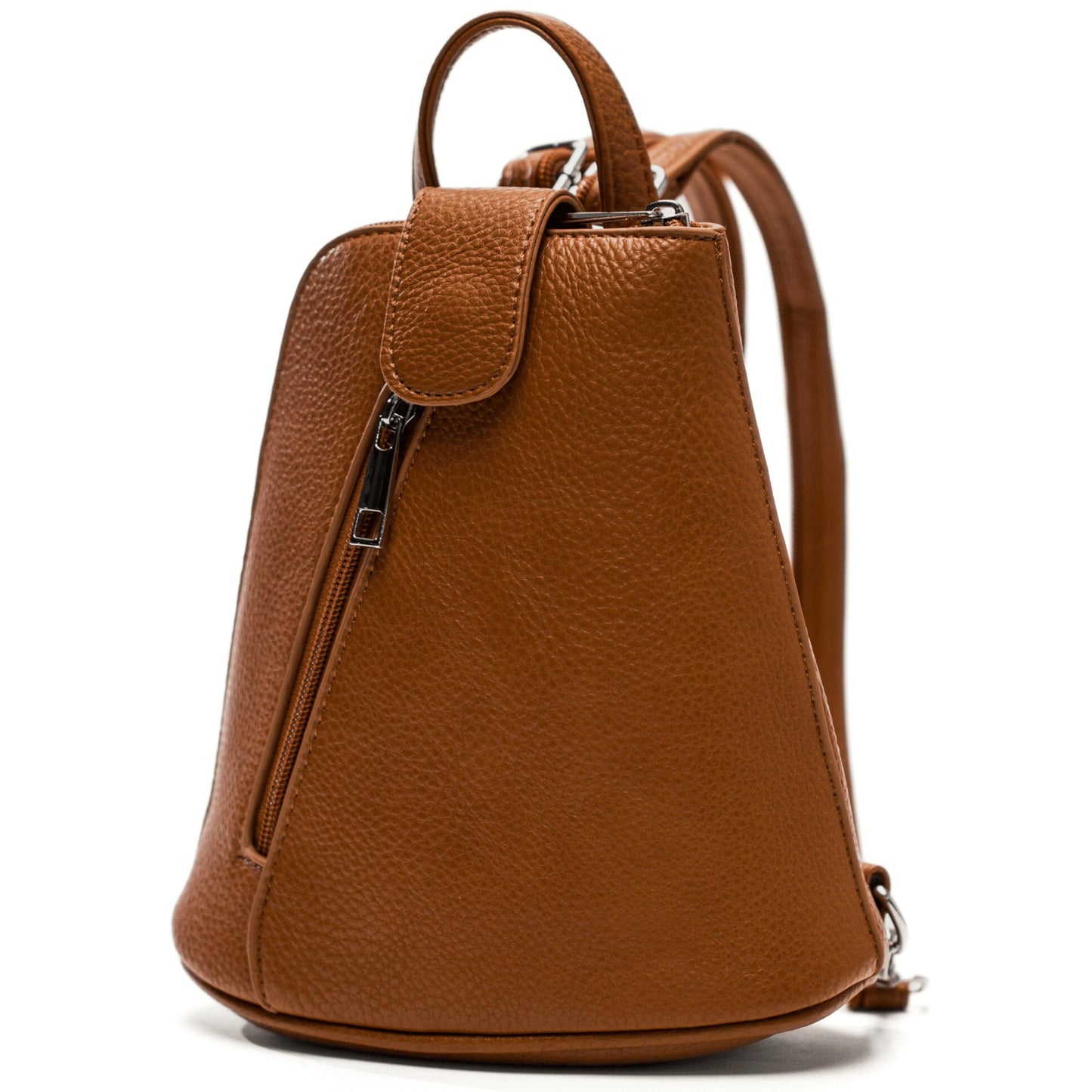 Charlotte - Small Convertible Vegan Leather Mini Backpack with Crossbody Option