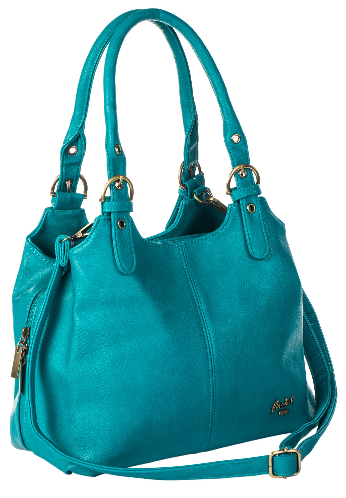 Amelia - Large Vegan Leather Shoulder Tote with Zip Closure & Spacious Organised Interior