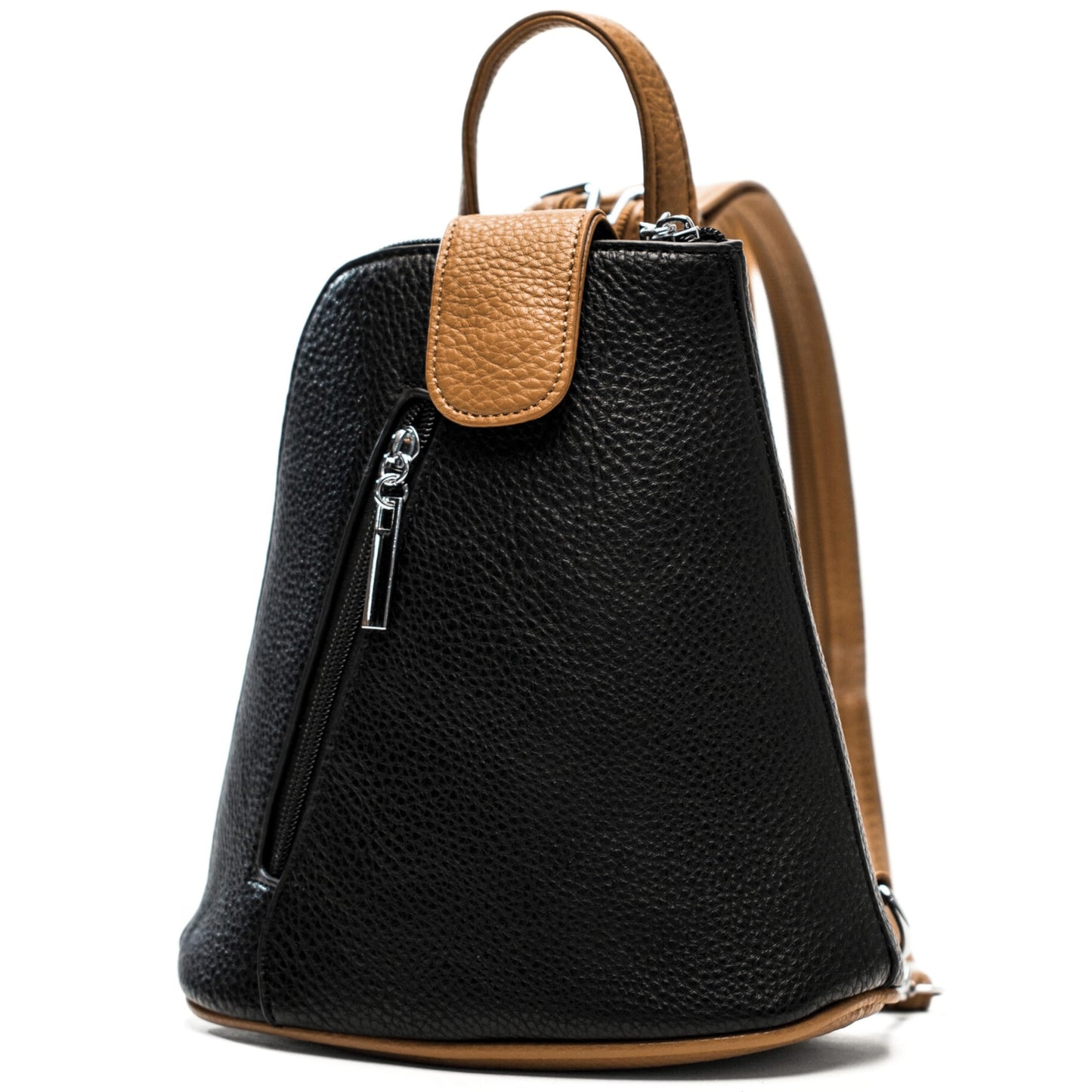Charlotte - Small Convertible Vegan Leather Mini Backpack with Crossbody Option