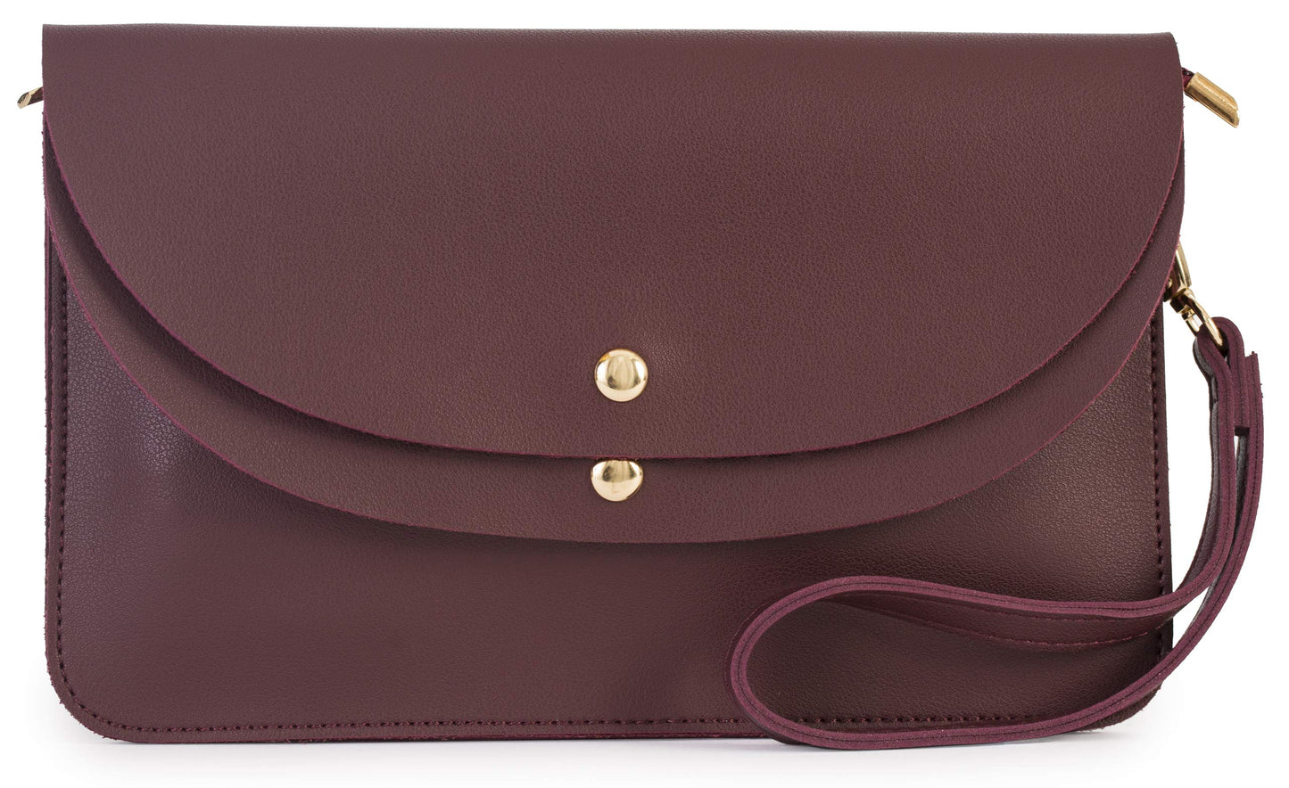 Lilly - Small 3-in-1 Vegan Leather Wristlet Clutch Crossbody Bag with Silver Hardware