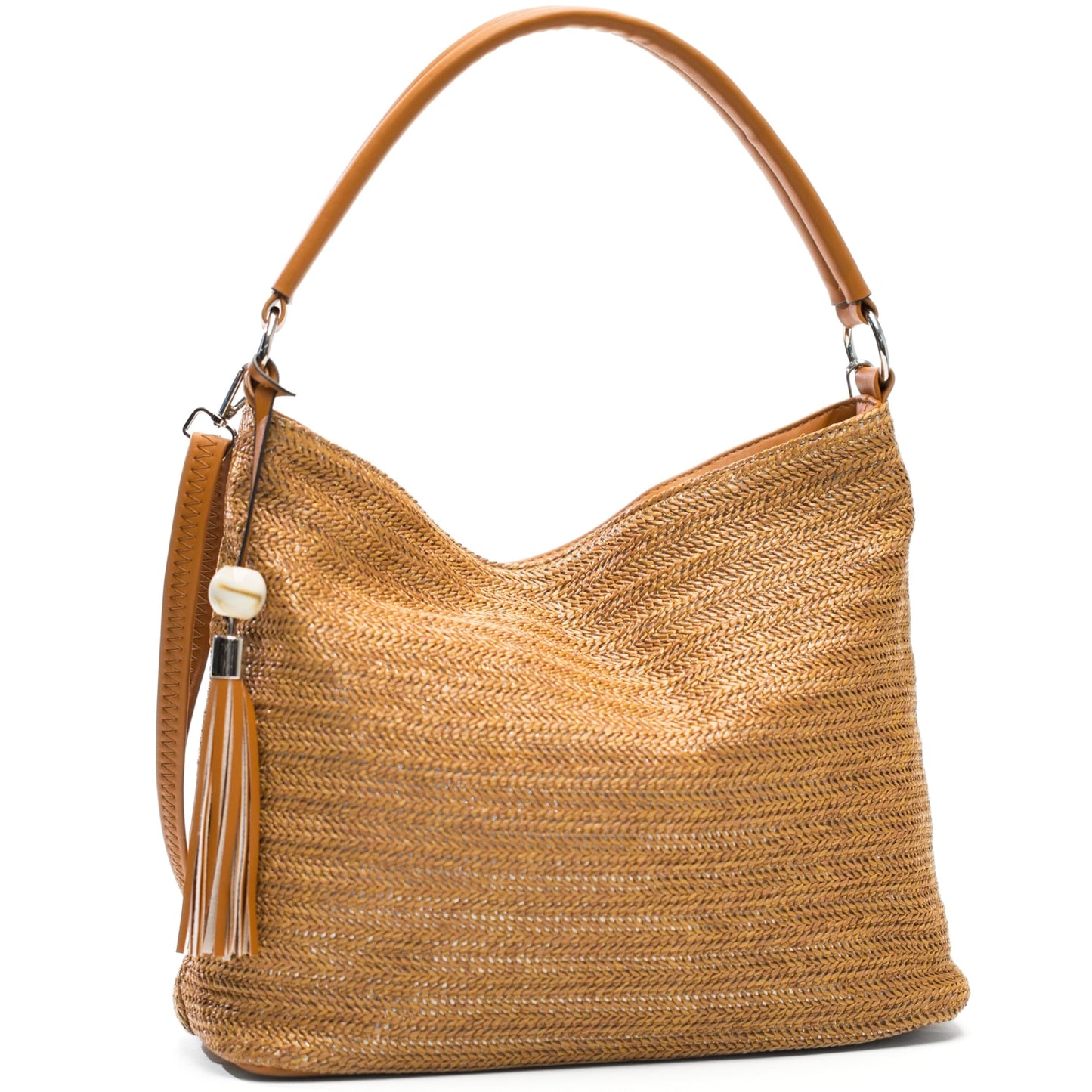 Aspen - Vegan Leather Medium Shoulder Crossbody Bag with Top Handle & Strap