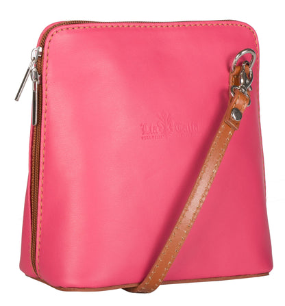 Abby - Genuine Italian Leather Multicoloured Small Crossbody Bag Handmade in Florence Tuscany