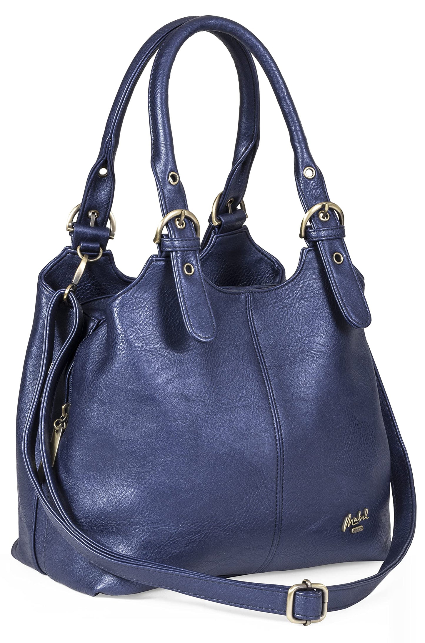 Amelia - Large Vegan Leather Shoulder Tote with Zip Closure & Spacious Organised Interior