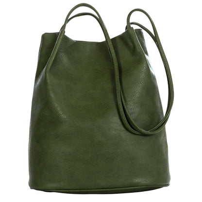 Delilah – Medium Vegan Leather Hobo Shoulder Bag with Pockets