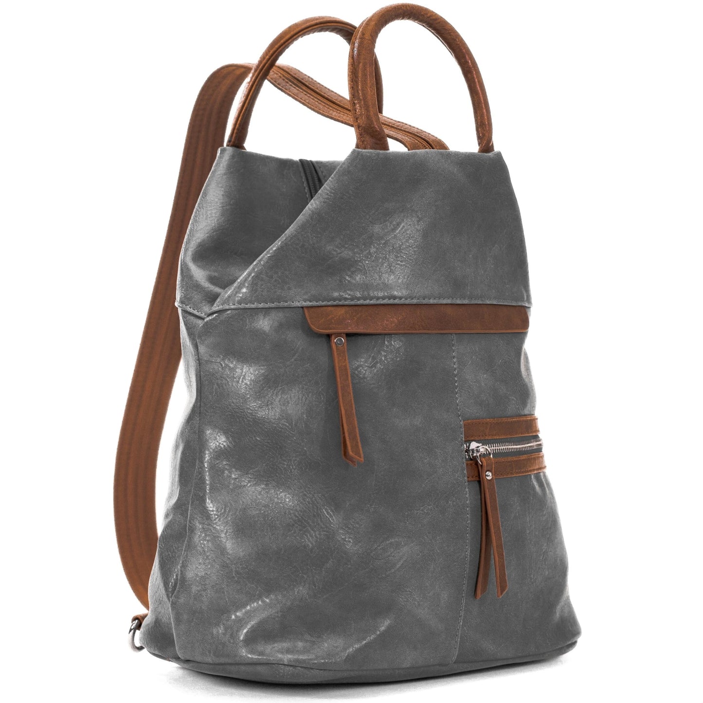 Faye - Contrasting Colour Convertible Backpack to Monostrap Slingbag