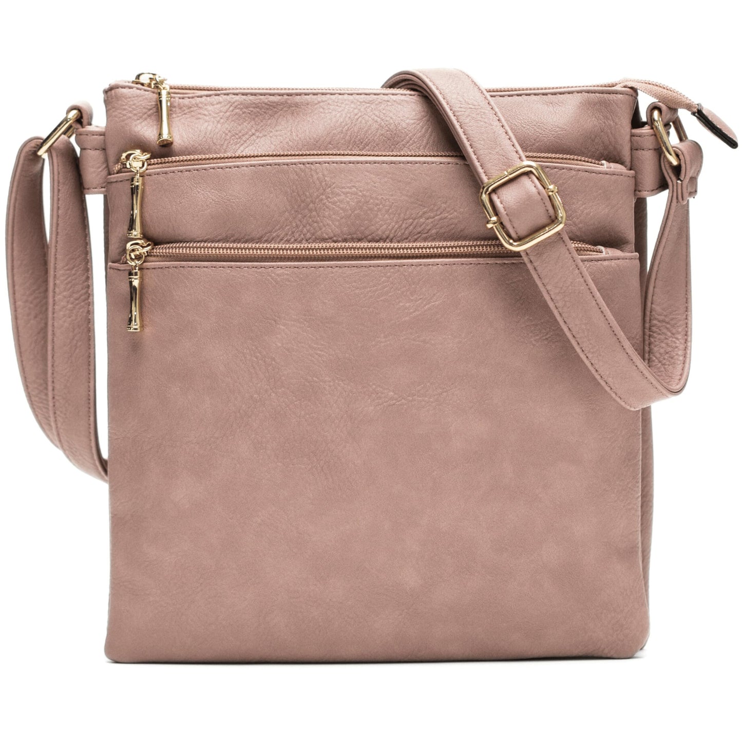 Jayden - Large Vegan Leather Shoulder Tote Bag with Zip Closure & Organised Interior