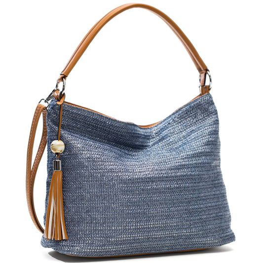 Aspen - Vegan Leather Medium Shoulder Crossbody Bag with Top Handle & Strap