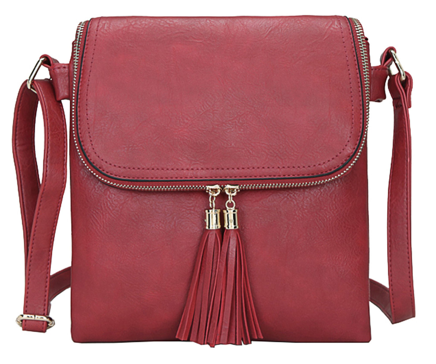 Polly - Medium Vegan Leather Shoulder Tote Bag with Zip Closure & Everyday Design