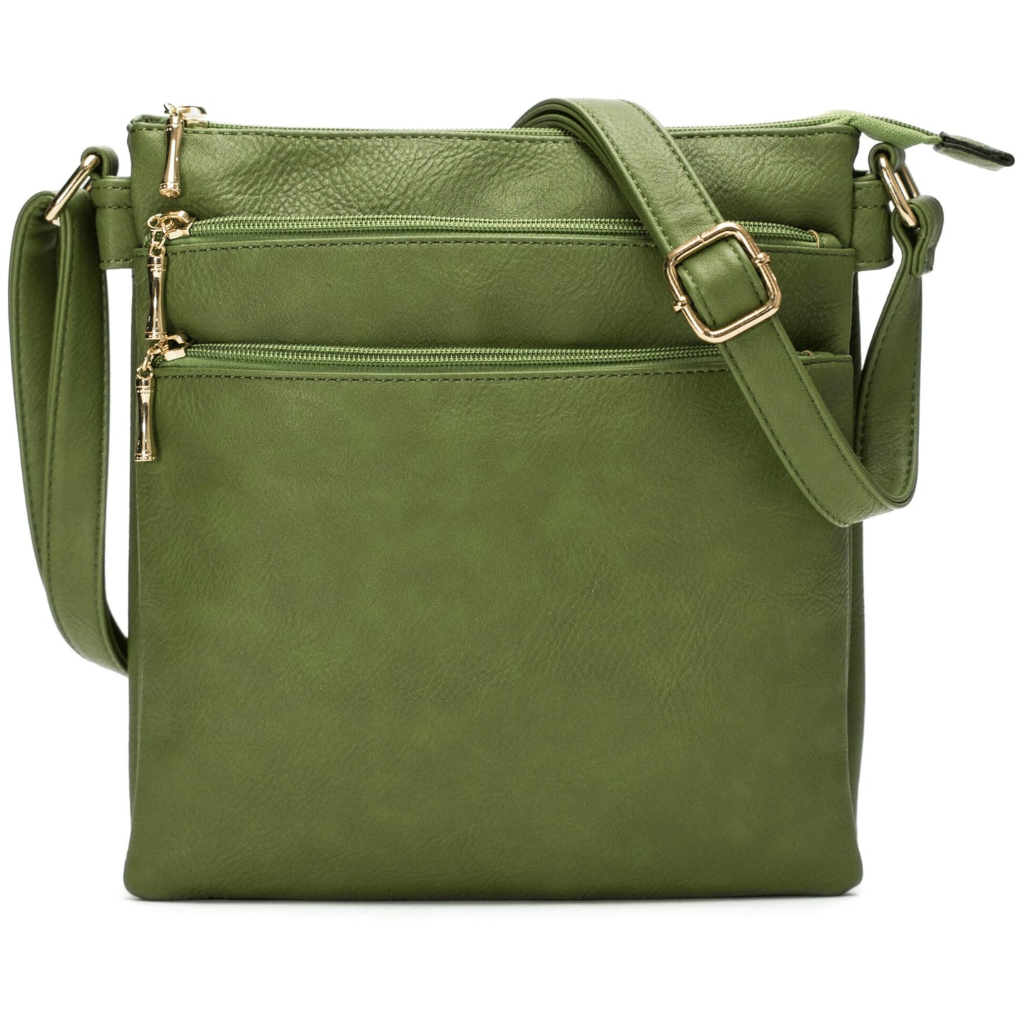 Jayden - Large Vegan Leather Shoulder Tote Bag with Zip Closure & Organised Interior