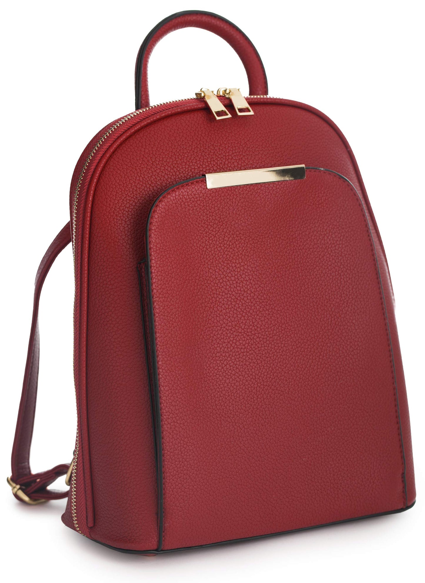 Miley - Vegan Leather Backpack Rucksack with Multiple Compartments & Gold Hardware