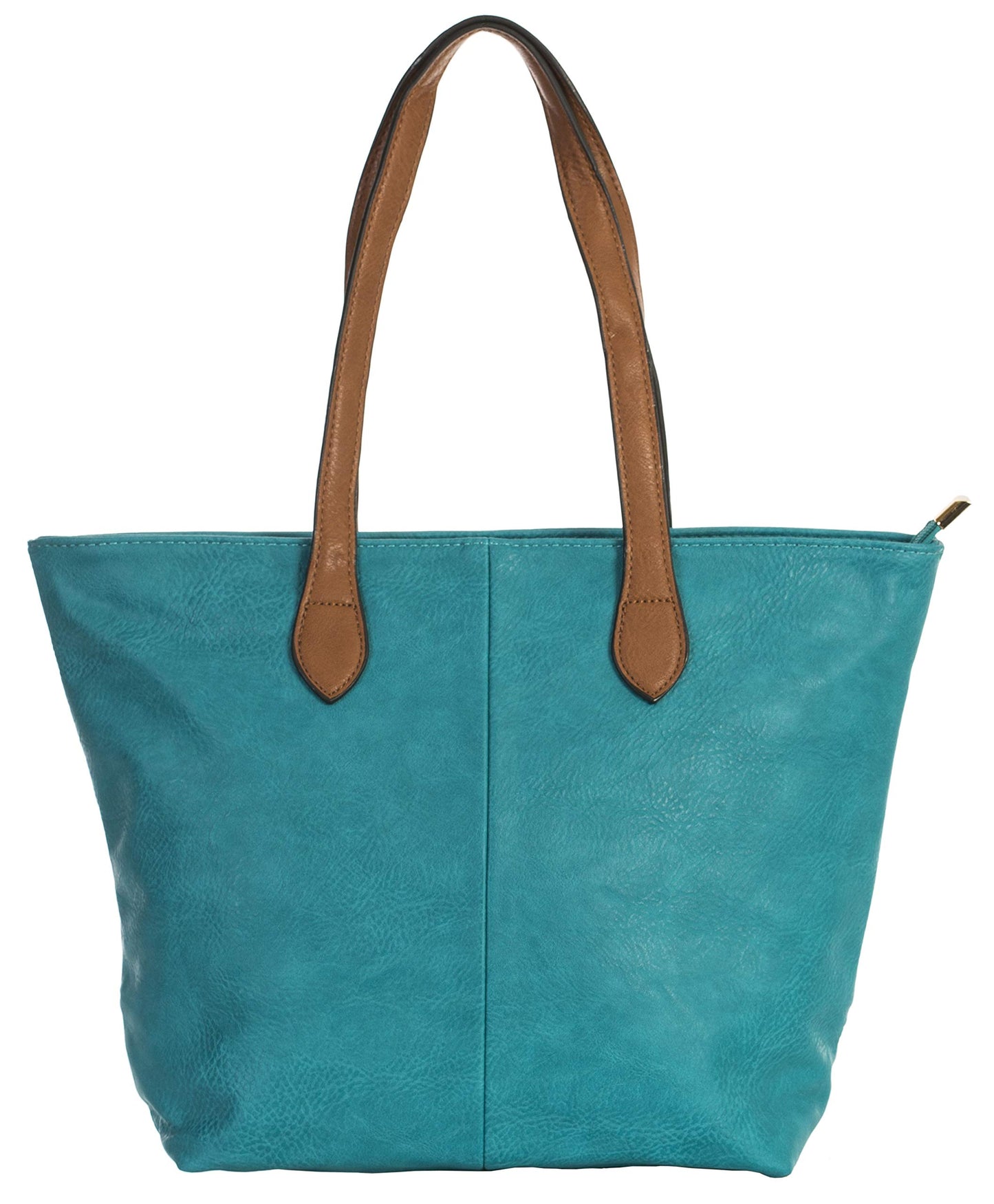 Brook - Medium Vegan Leather Shoulder Tote Bag with Zip Closure & Lightweight Design