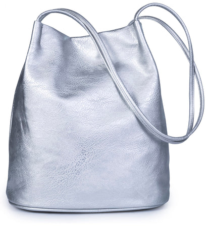 Delilah – Medium Vegan Leather Hobo Shoulder Bag with Pockets